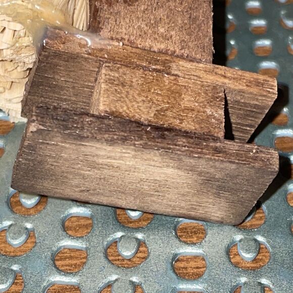 Vintage Christmas Ornament Cornhusk Lady Grandfather Clock - Picture 10 of 13